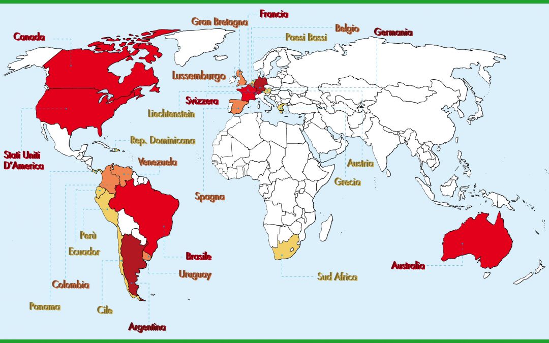 La mappa dei calabresi nel mondo