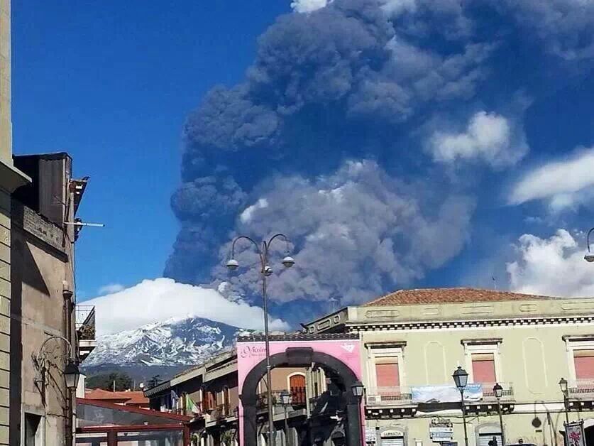 Gli effetti dell’Etna su Reggio Calabria