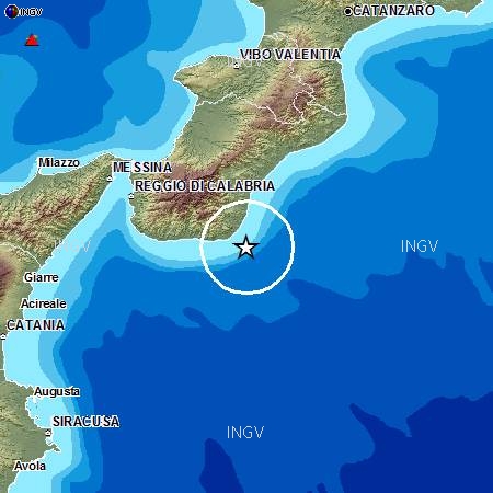 Doppia scossa di terremoto in mare, la più forte
sulla costa ionica reggina, l'altra nel vibonese