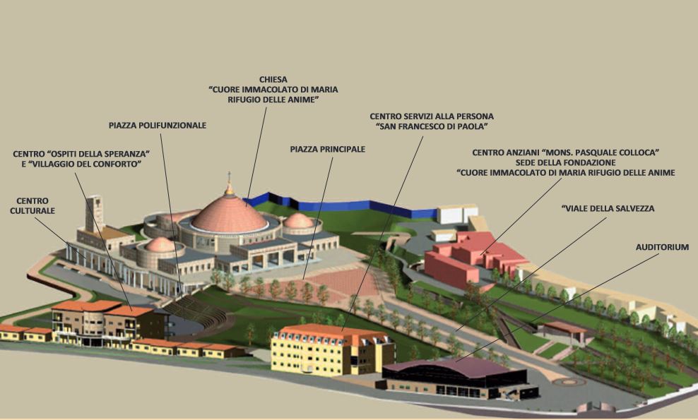 Le immagini della grande chiesa sognata da NatuzzaLa sua ultimazione è prevista per novembre 2014