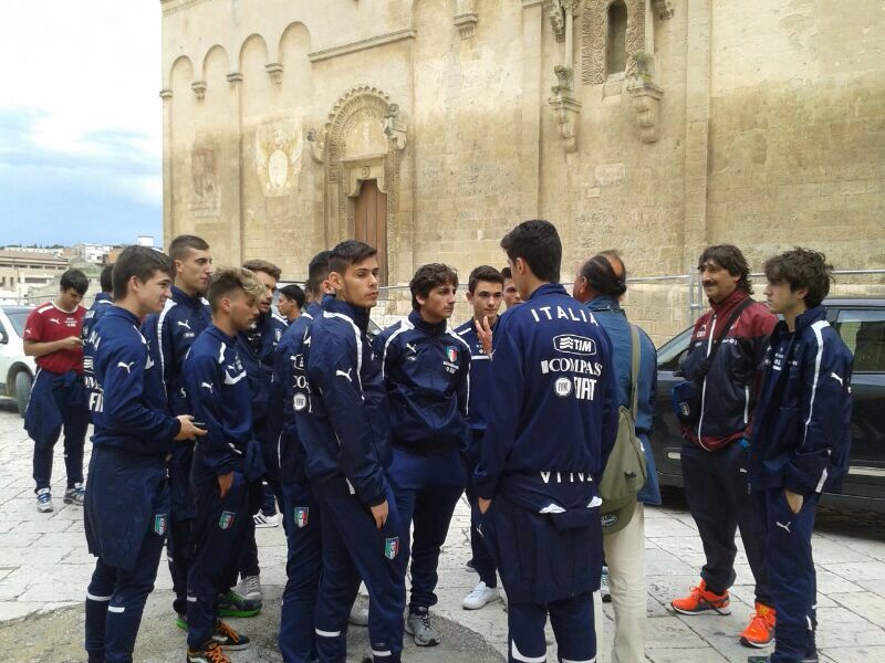 Gli Azzurrini dell’Under 21
in visita alla Città dei Sassi