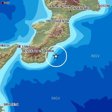 Terremoto davanti la costa ionica
Registrata magnitudo 2.7 nel Reggino