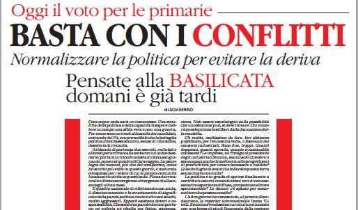 BASTA CON I CONFLITTI. E' GIA' TARDI
Normalizzare la politica per evitare la deriva