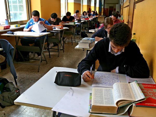 Studenti all'esame di Stato