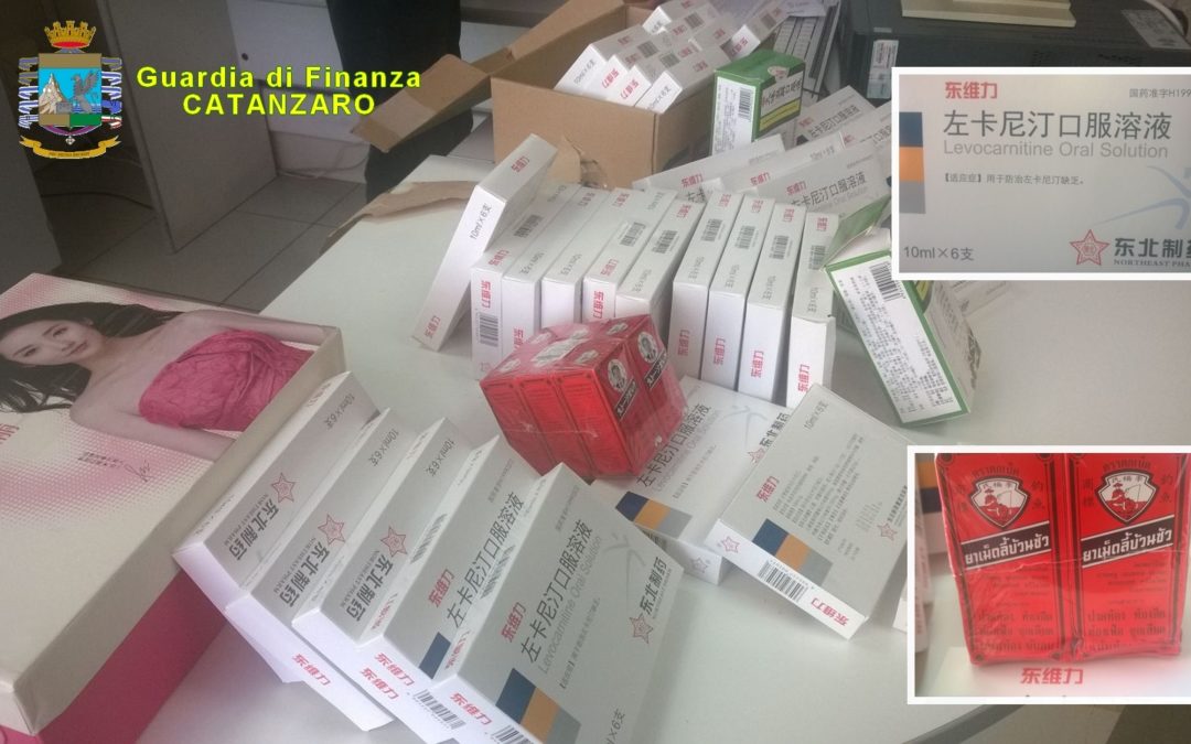 Farmaci cinesi sequestrati all’aeroporto di Lamezia  Alto rischio per la salute, denunciata una persona