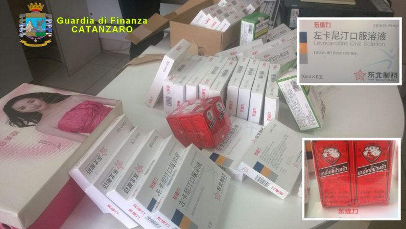 Farmaci cinesi sequestrati all'aeroporto di LameziaAlto rischio per la salute, denunciata una persona