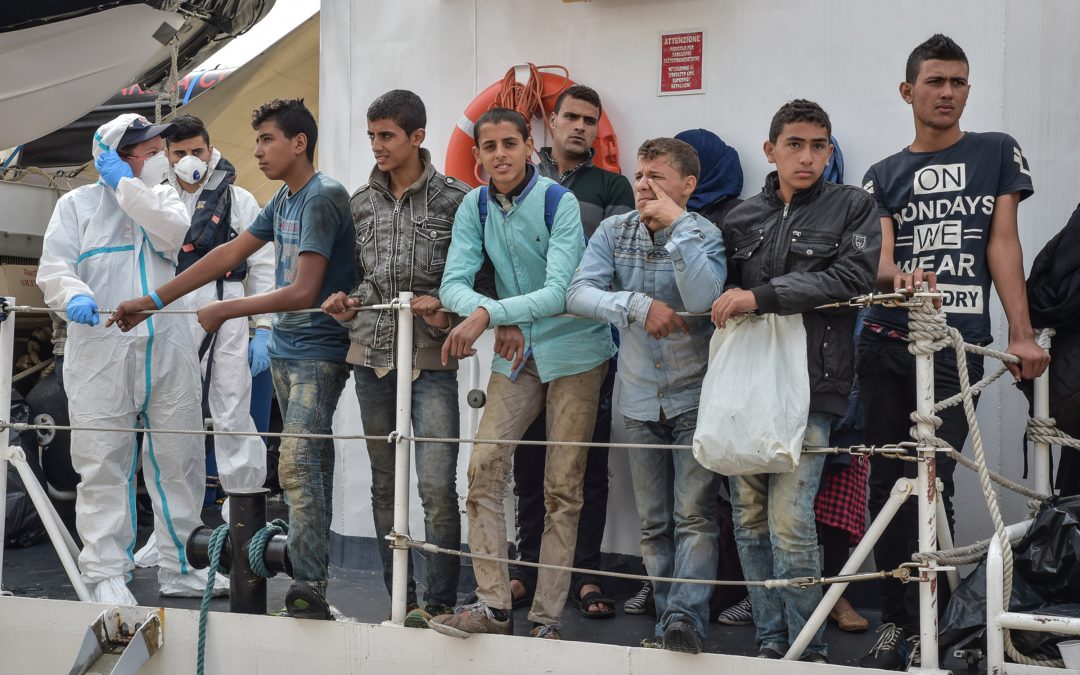 Alcuni migranti sbarcati in Calabria