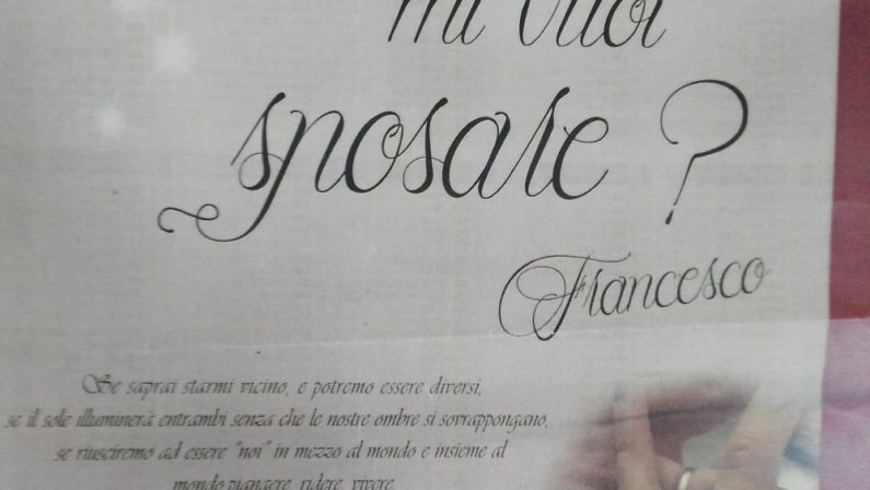 Acquistò una pagina sul Quotidiano: sposamiDue anni dopo Francesco si unirà a Rosaria