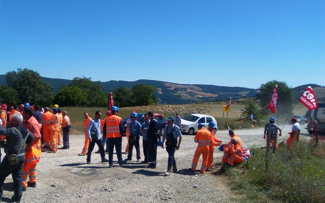 Presidio a Tempa Rossa, nel pomeriggio il tavolo di Total con i dipendenti