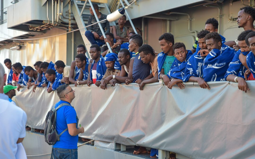 Un precedente sbarco di migranti a Vibo