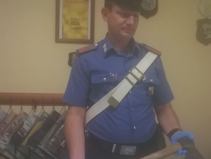 L'accetta utilizzata durante la rissa