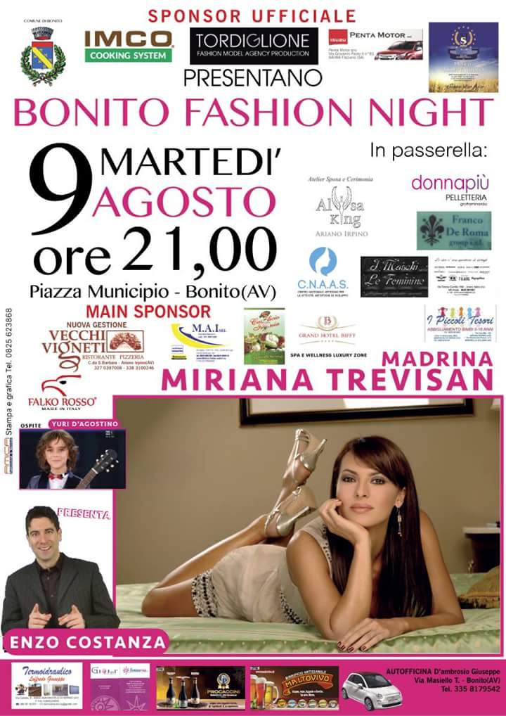 A Bonito la ricca estate lungo il filo conduttore della moda e si appresta a vivere la “fashion night” con Miriana Trevisan 