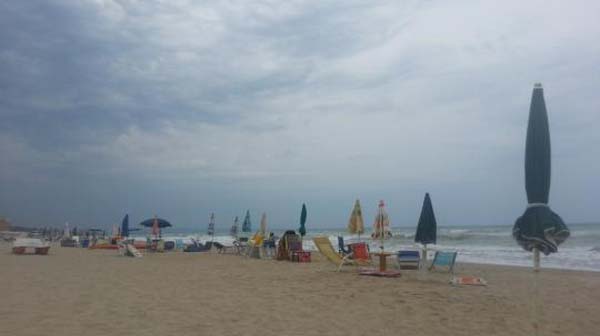 Pioggia in spiaggia