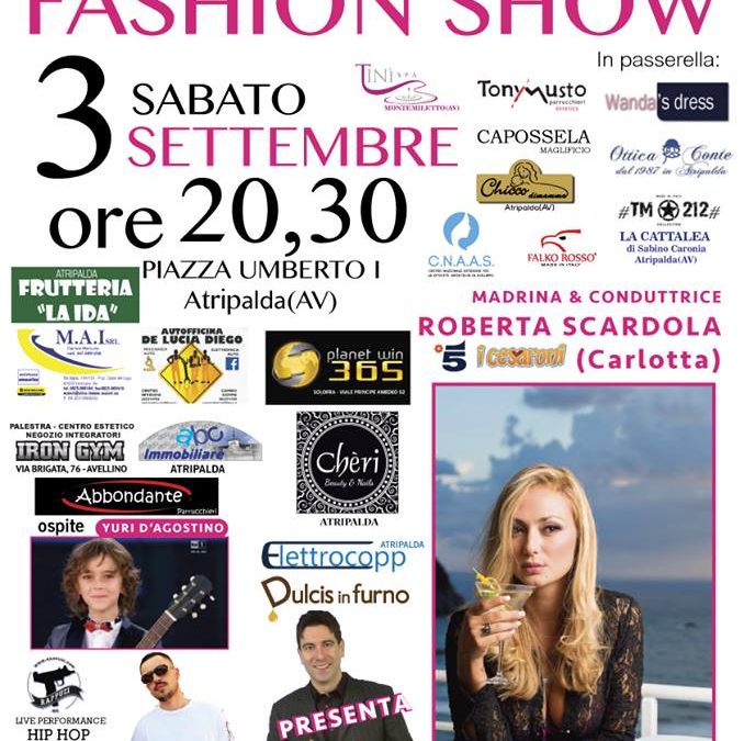 Atripalda, “Fashion show con Roberta Scardola, la Carlotta de “I Cesaroni”