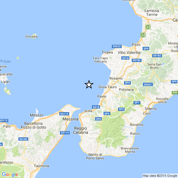 Terremoto in mare in provincia di Reggio Calabria: scossa di intensità 3.6