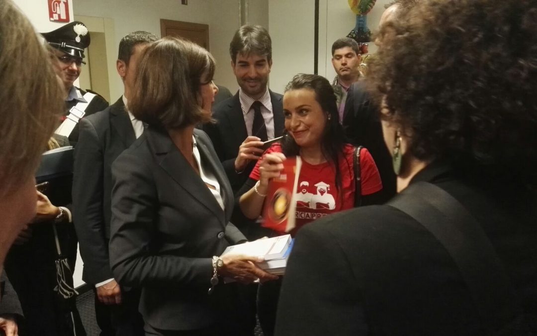 FOTO – La presidente Boldrini a mensa all’Unical