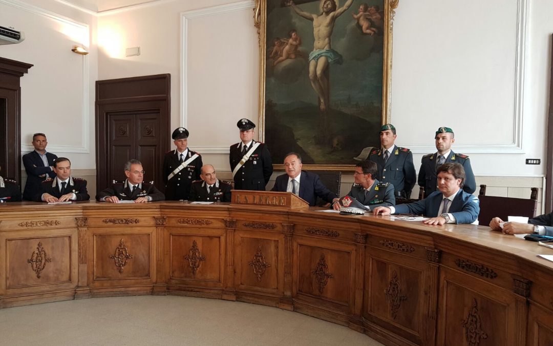 La conferenza stampa dell'operazione