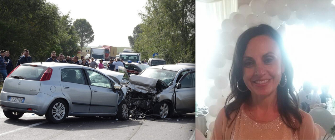 L'incidente di Irsina in cui ha perso la vita Rosa Sprovera (foto da facebook)