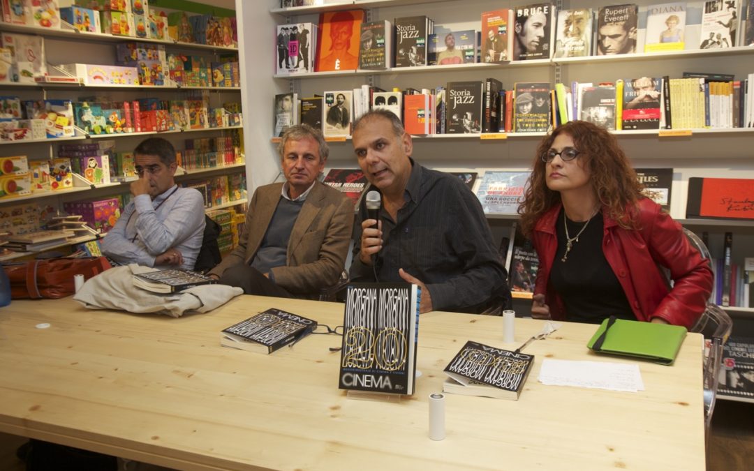 Alcuni dei fondatori di Fata Morgana durante la presentazione del numero speciale sul cinema