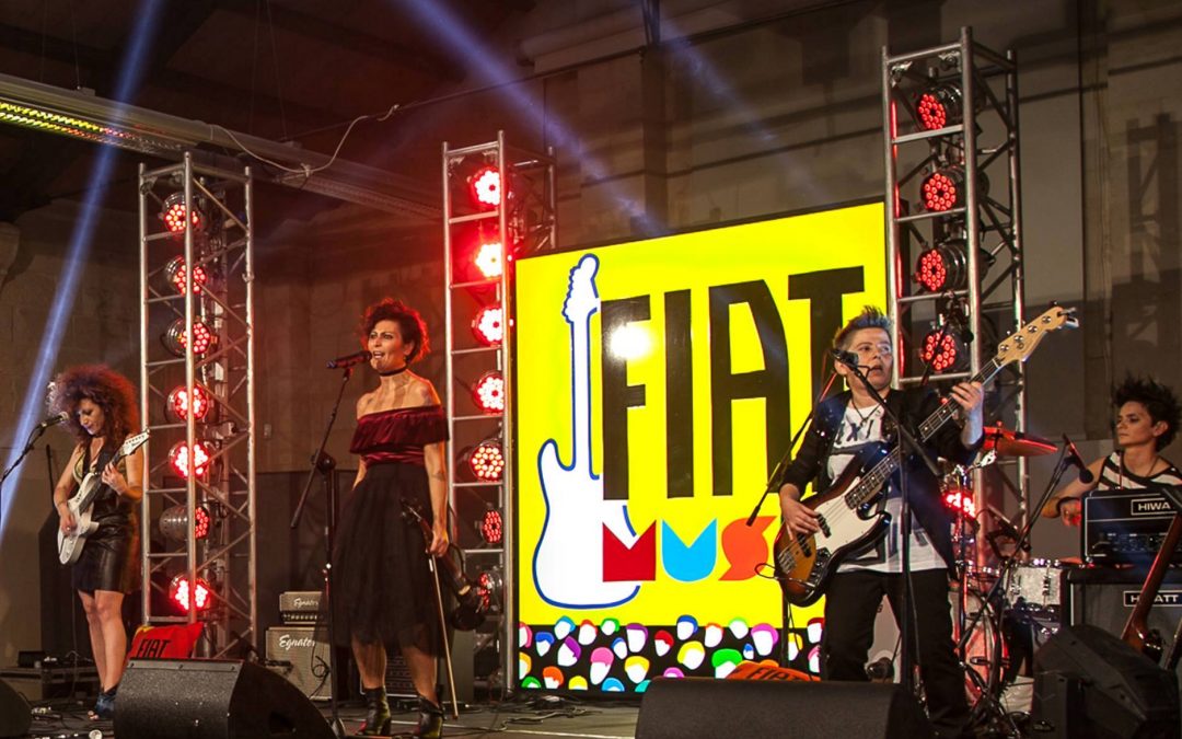 Le Rivoltelle durante un concerto del Fiat Music