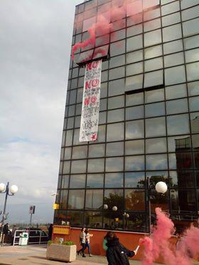 La protesta degli studenti all'Unical