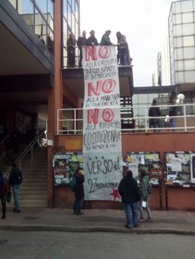 La protesta degli studenti all'Unical