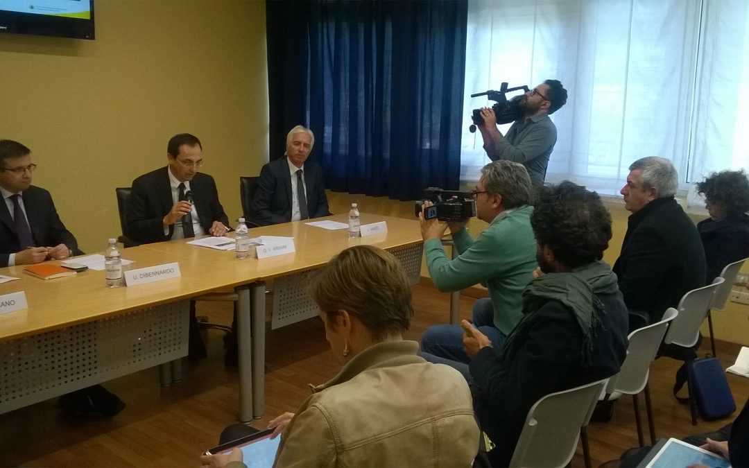 Il presidente di Anas, Armani, in conferenza stampa