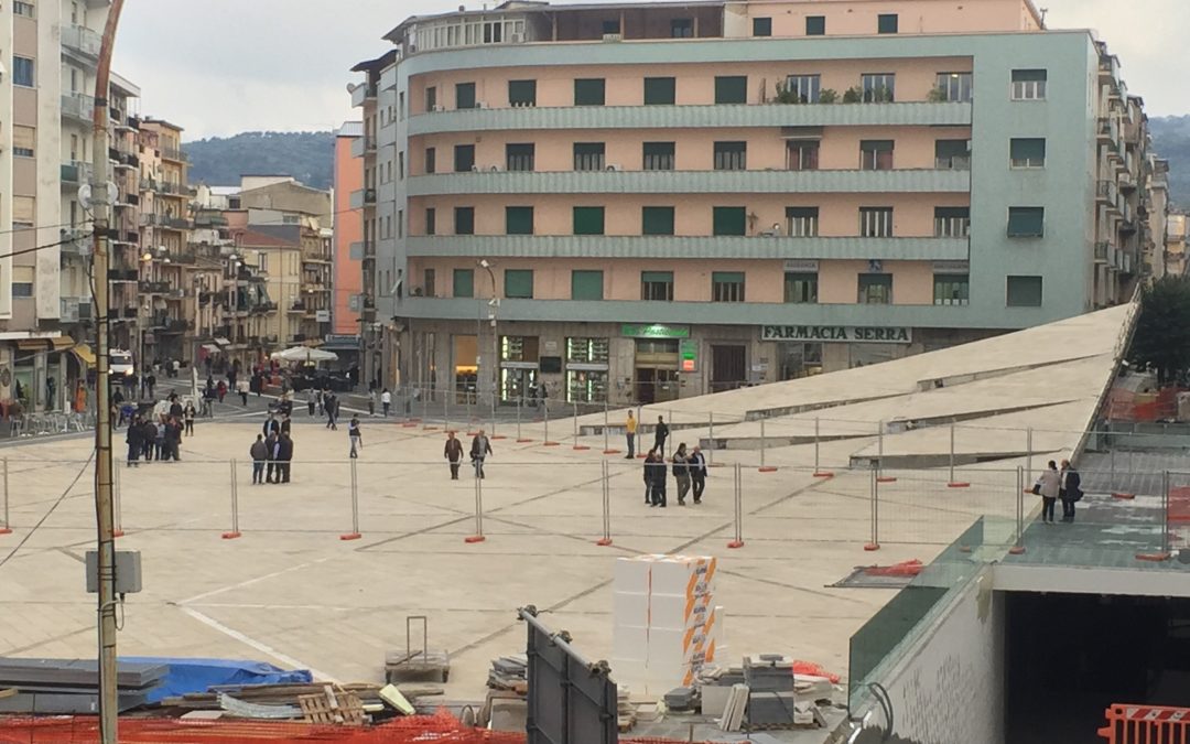 Piazza Bilotti a Cosenza dopo i lavori di restauro