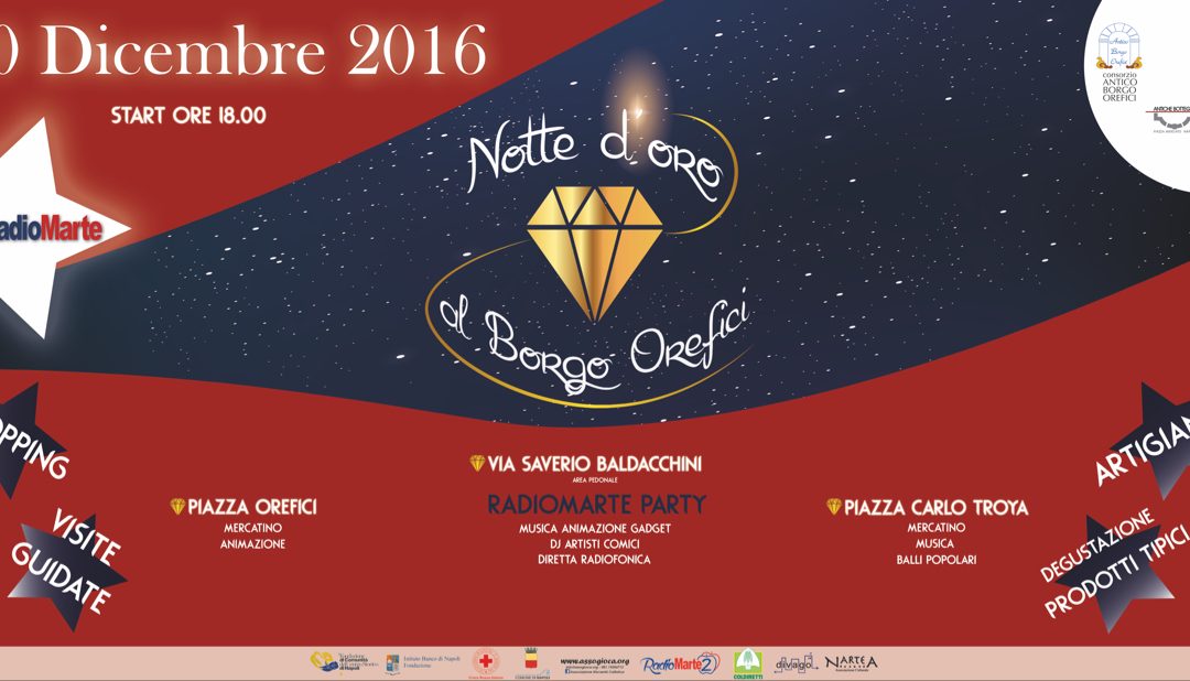Napoli, al Borgo Orefici la notte d’oro