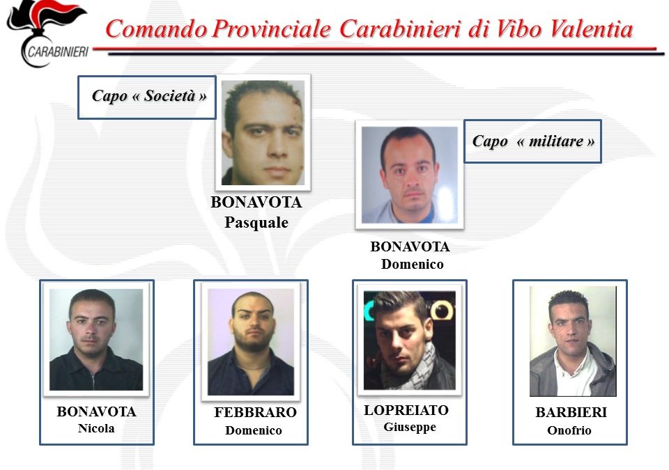 Operazione contro il clan Bonavota di Sant’Onofrio  Sei fermi tra Roma e Vibo, svelati due omicidi