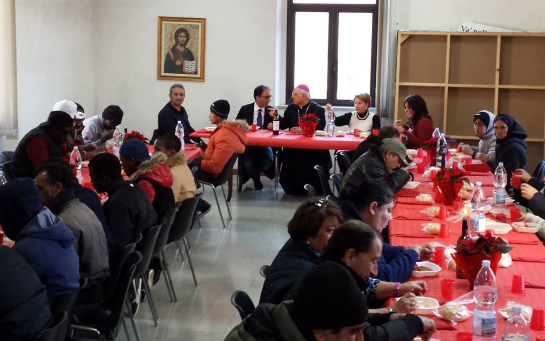 Il pranzo con i poveri a Catanzaro