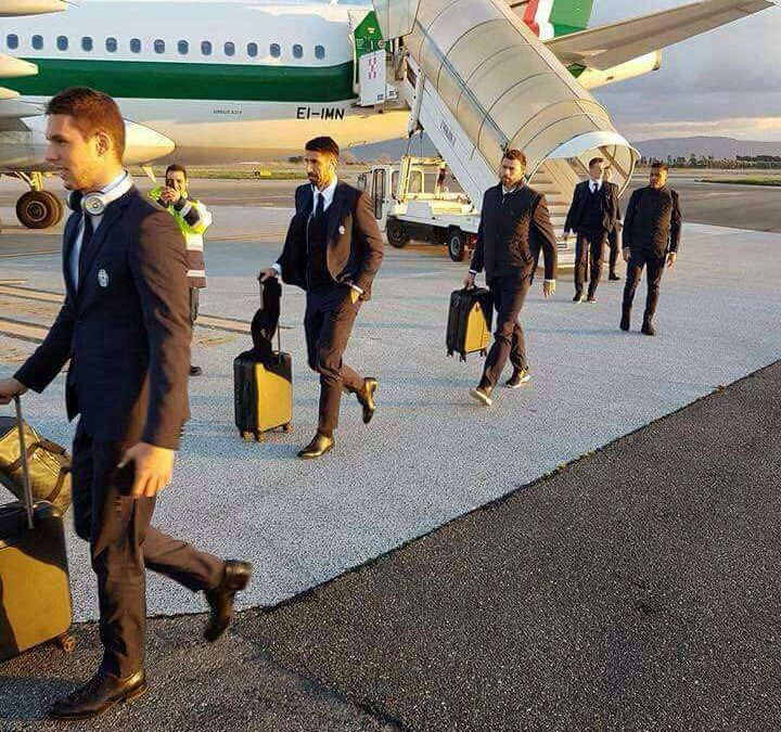 L'arrivo della Juve a Lamezia lo scorso anno