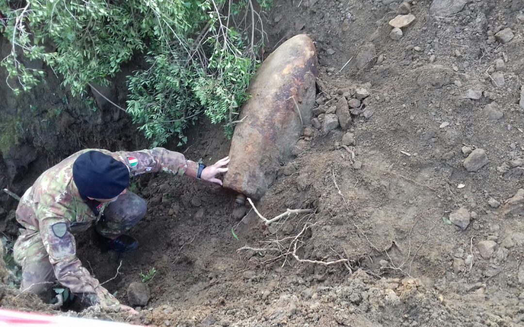 Aspromonte, ritrovato un proiettile di artiglieria di 6 chili risalente alla Seconda guerra mondiale