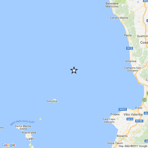 Quattro scosse di terremoto in mare a 70 chilometri da Lamezia Terme
