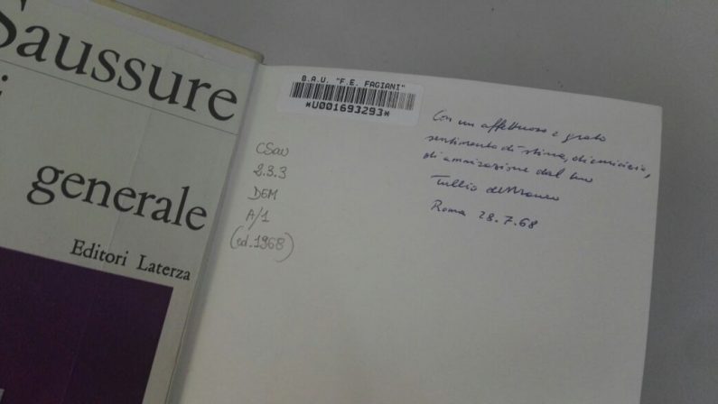 FOTO - Inaugurata all'Unical la sala Tullio De MauroL'università rende omaggio al linguista scomparso a gennaio