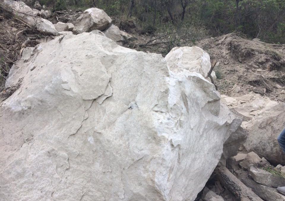 FOTO – La frana sulla ex SP 13 a Castelmezzano