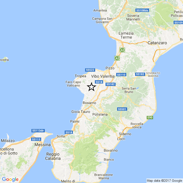 Scossa di terremoto in provincia di Vibo Il sisma in un'area densa di comuni