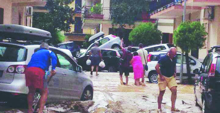 Un'immagine dei danni causati dall'alluvione che ha colpito Rossano e Corigliano