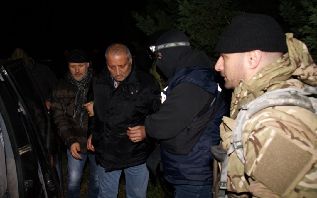 Il momento dell'arresto