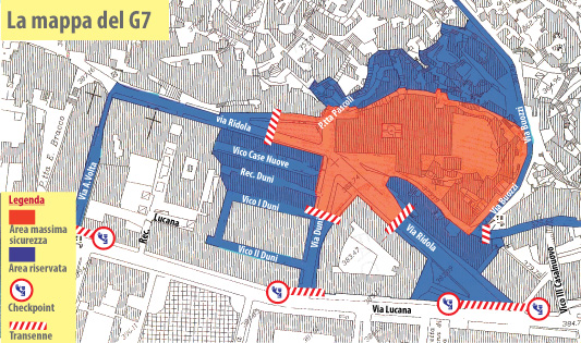 La mappa dei divieti in centro