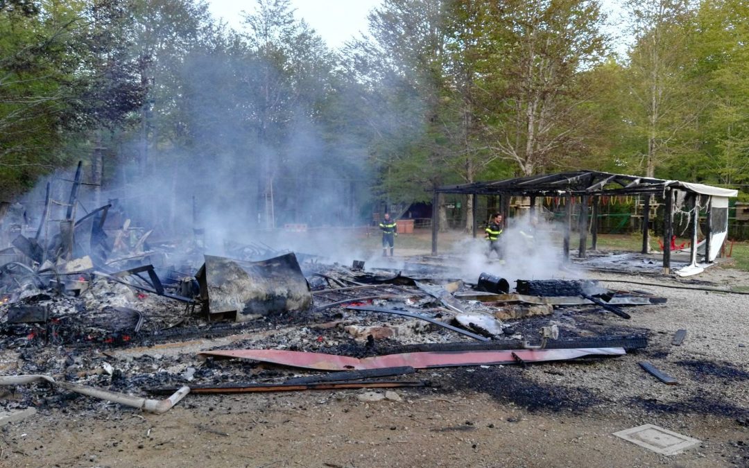 Vigili del fuoco in azione nel Parco