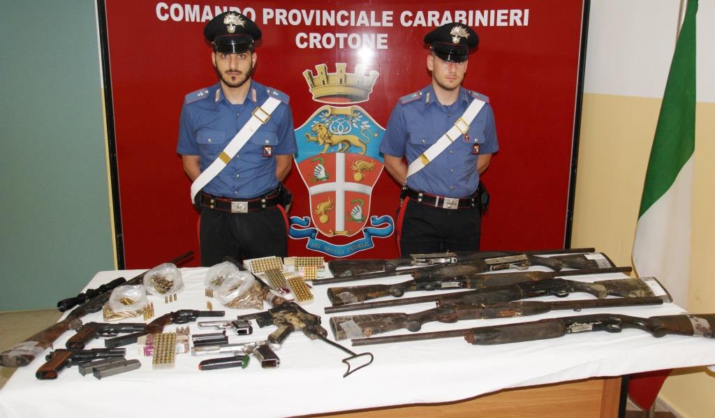 Le armi sequestrate