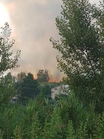 L'incendio tra Rende e Castrolibero