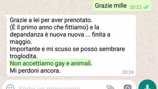 Niente gay a Ricadi, il titolare della casa vacanzeminacciato tramite la chat di Facebook