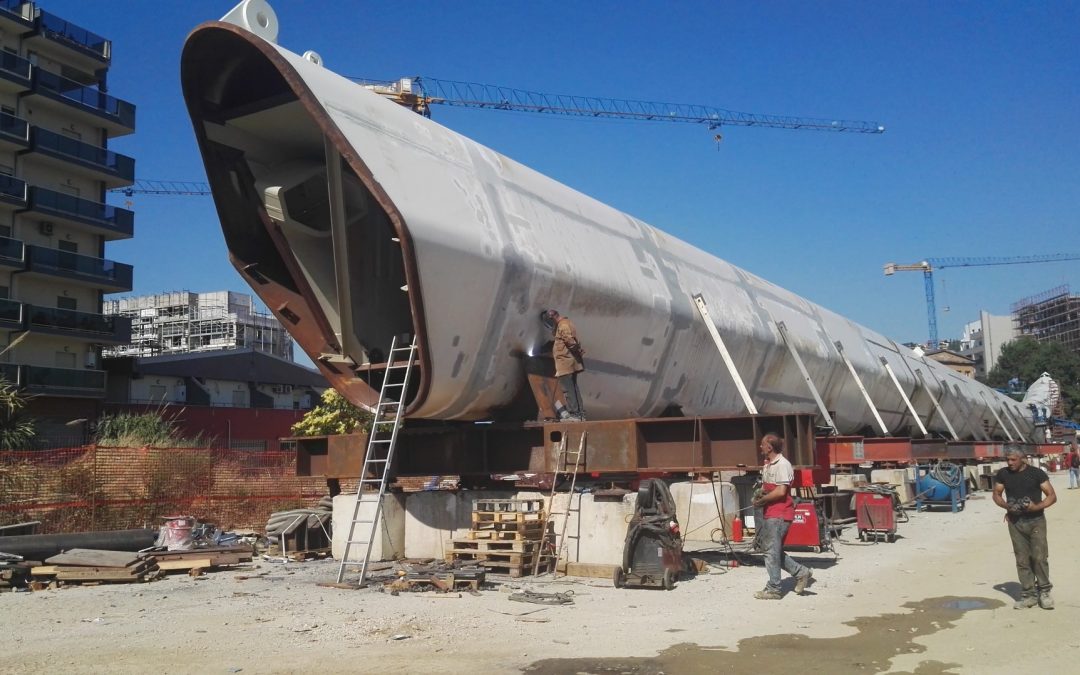 FOTO – I lavori al ponte di Calatrava a Cosenza  L’opera è ormai giunta alla fase finali