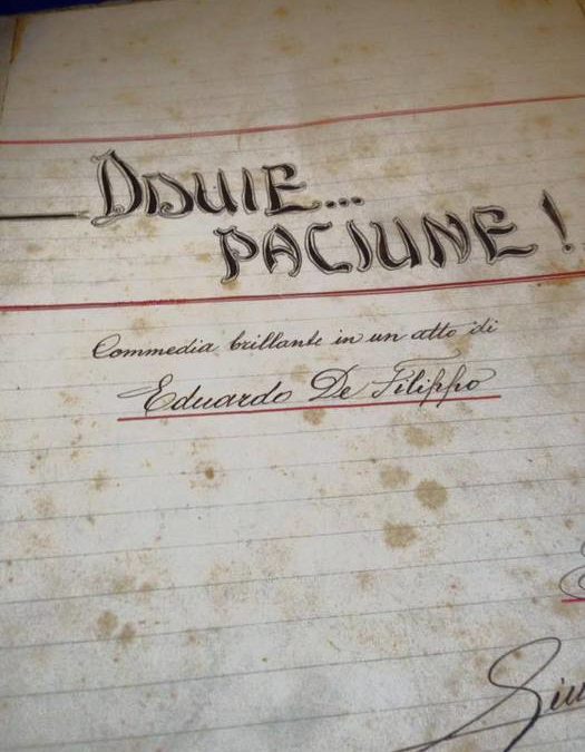 Napoli, da archivio spunta un ‘Eduardo De Filippo’sconosciuto alle bibliografie, è inedito oppure un fake?