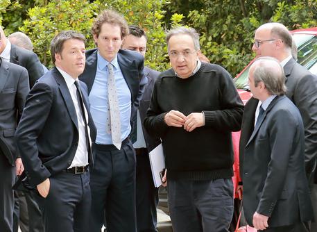 Renzi, Elkann e Marchionne alla Fca di Melfi il 28 maggio 2015