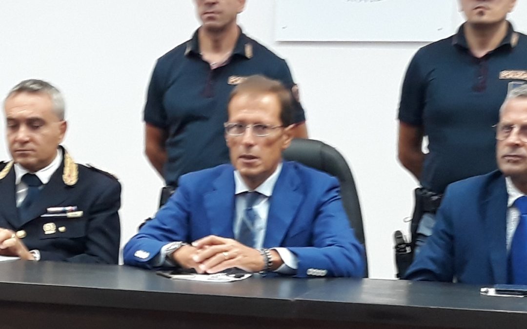 Il procuratore Facciolla durante la Conferenza Stampa