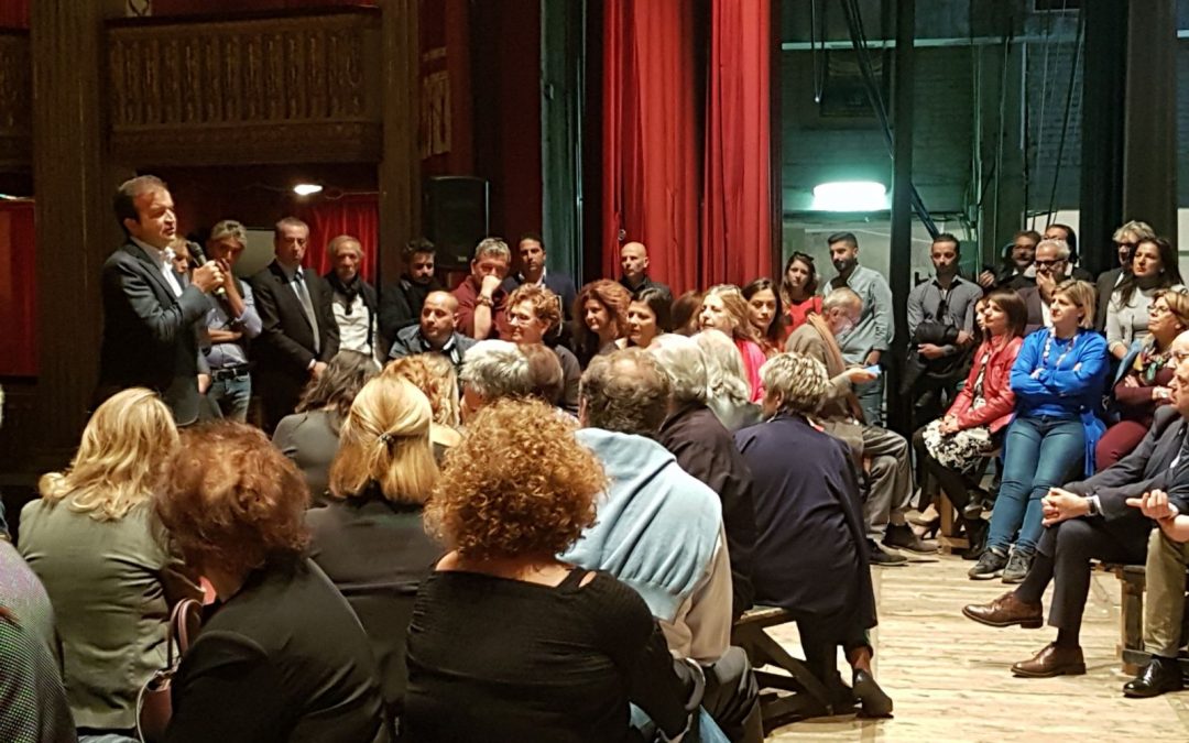Il sindaco Occhiuto durante la presentazione di Cosenza Cultura