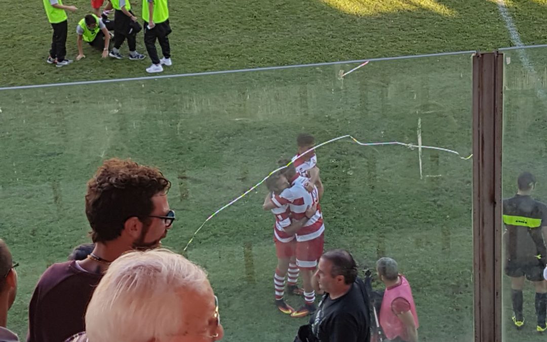 La festa per il gol di Rossini